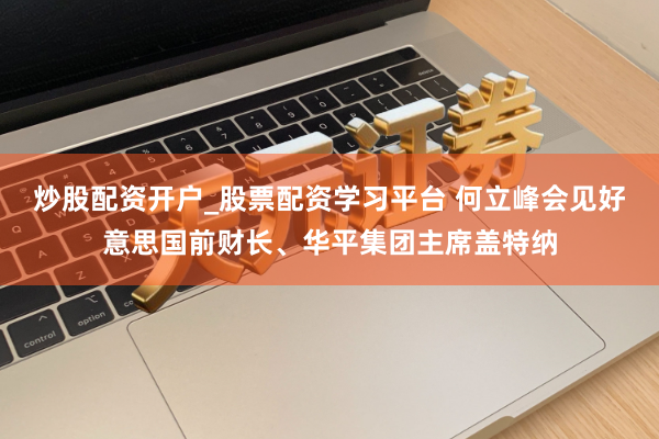 炒股配资开户_股票配资学习平台 何立峰会见好意思国前财长、华平集团主席盖特纳